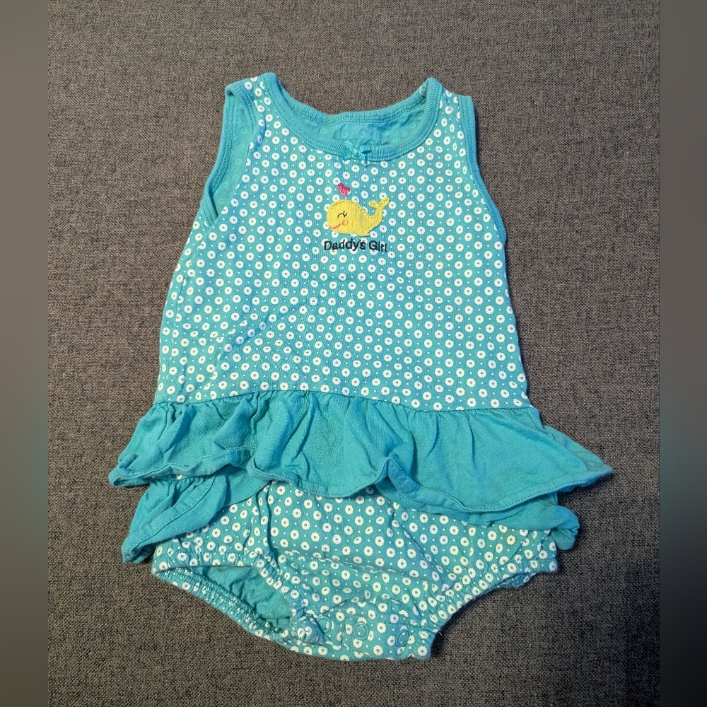 Blue Polka Dot 12m Romper